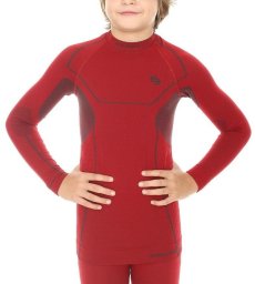 Brubeck Brubeck LS11460 Bluza chłopięca Thermo ciemno-czerwony 92 - 98 cm