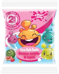 Chlapu Chlap CHLAPU CHLAP Dwukolorowa Musująca Pastylka do kąpieli - malina i arbuz 1szt