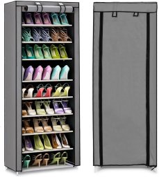 ModernHome Szafa tekstylna materiałowa garderoba z półkami na ubrania i buty ModernHome