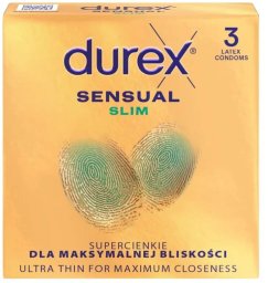 Durex DUREX Sensual Slim Prezerwatywy supercienkie - zwężony kształt 1 op.-3 sztuki