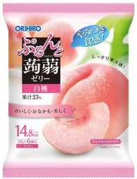 Yuki & Love Purunto Konjac Jelly peach, galaretki o smaku brzoskwiniowym 120g - Orihiro