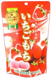 Awon Mochi Strawberry, ryżowe ciasteczka truskawkowe 130g - Seiki