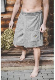 ZOLLNER SAUNA APRON GRAY 55X150