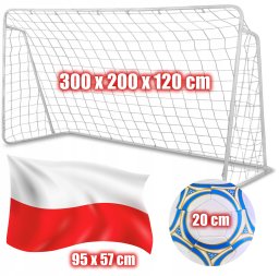 Springos BR3 BRAMKA PIŁKARSKA METALOWA SIATKA 300X200CM
