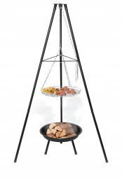 Palenisko ogrodowe GQ8 GRILL OGRODOWY OGNISKOWY TRÓJNÓG + PALENISKO