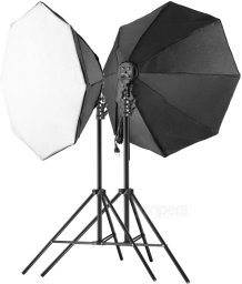 Zestaw studyjny Comitso Zestaw światła ciągłego FreePower 106 Octa 85cm SET 2400W 5500K ze statywem