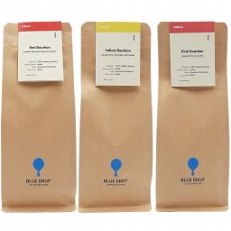 Kawa ziarnista Blue Drop Kawa ziarnista 3 rodzaje Bourbonów RED/PINK/YELLOW