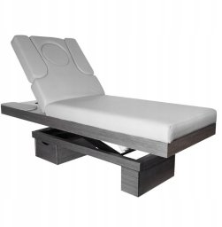 Activeshop Spa leżanka kosmetyczna Azzurro 815B świecąca szara wood podgrzewana