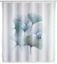Wenko Zasłona prysznicowa antypleśniowa GINGKO, poliestrowa, Wenko