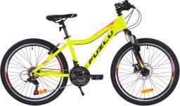 Fuzlu Rower górski 24 Fuzlu Team 24 alu. (14,5") limonkowo-czerwony połysk