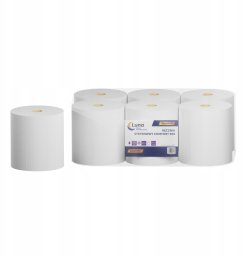 DGA OPTIMA Luna Home & Professional - Ręcznik systemowy Friendly Comfort, Center Pull, makulatura, jedna wartswa, 300 m - 6 rolek