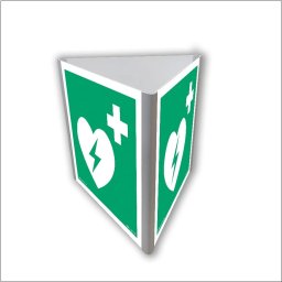 Mój dom Defibrylator (Aed)  Znak 3D Przestrzenny Dościenny Trójwymiarowy  100X100 Libres Polska Sp Ae810_100X100_Pn 5904937497504