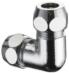 Benkiser CHROME PLATED ELBOW 3/8X3/8 WITH INNER