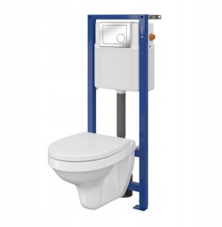 Zestaw podtynkowy Cersanit TOILET BOWL+FRAME+BUTTON AGIS S701-022