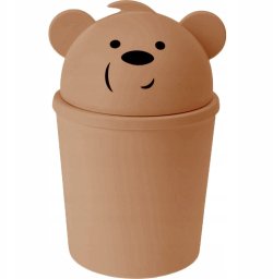 ProWorld Mały kosz na śmieci w kształcie misia do pokoju dziecięcego, 1,5 l