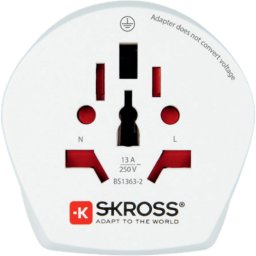 Skross Skross 1.500210-E, Type F, Universal, Type I (AU), Type B, Type C, Type F, Type G (UK), Type I (AU), Type J (CH), Type L (IT), Type N (BR), 100-250 V, 50 - 60 Hz