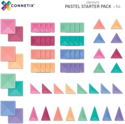 Trefl CONNETIX Pastel Starter Pack 64 el klocki magnetyczne 3+