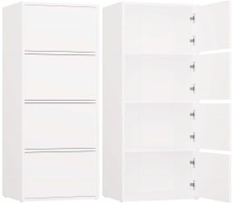 Mobene Komoda ALMA BIAŁA Szafka 4 Drzwi 4 Półki