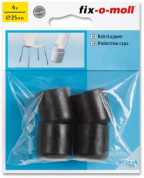 BCS TIP CHAIR LEG 3566525 D25 BLACK 4PCS