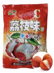 Yuki & Love Cukierki o smaku liczi liczi owocowe kulki landrynki twarde mini 350g