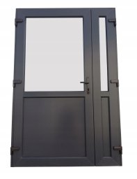 Drzwi zewn. PCV antracyt 140x210 dwuskrzydłowe