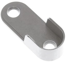 HOLDER TRAVERS OVAL 30X15MM.SCREW.CHROME