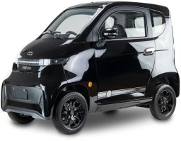 Czterokołowiec lekki, skuter elektryczny zabudowany z dachem MICRO CAR BILI BIKE SIGMA 4 LIT LiFePO4 czarny jasne wnętrze