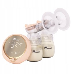 Laktator U-grow Momini MilkySilky bezprzewodowy podwójny elektryczny odciągacz mleka