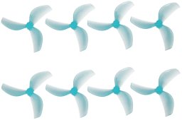 Gemfan 45mm Three-blade Propellers Niebieskie | Śmigła do drona | 8 sztuk