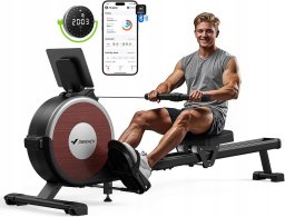 MERACH Wioślarz Q1S Pro elektromagnetyczny 16 poziomami oporu 160 kg nowy