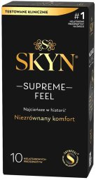 SKYN_Supreme Feel cienkie nielatektowe prezerwatywy 10szt.
