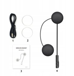 SŁUCHAWKI BLUETOOTH KASK MOTOCYKL DO KASKU MUZYKA ZESTAW SŁUCHAWKOWY