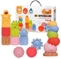 Klocki sensoryczne Zestaw Montessori 18szt