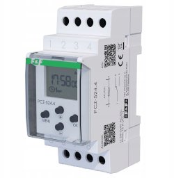 F&F Zegar sterujący programowalny astronomiczny F&F PCZ-524.4 16A 1NO/NC 24-264V AC/DC jednokanałowy programowalny przez NFC