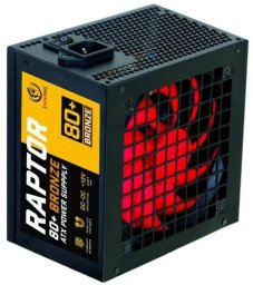Zasilacz ATX Raptor 800W Bronze 80+, Single Raill, DC-DC Zasilacz spełnia wymagania norm 80 PLUS Bronze, Stabilna moc cišgła 800W - maksymalna moc