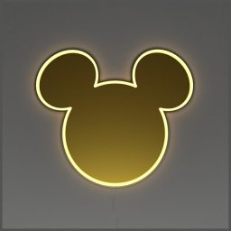 Mickey Mouse Neon Yellowpop Disney Mickey Mirror złoty