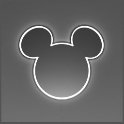 Mickey Mouse Neon Yellowpop Disney Mickey Mirror srebrny