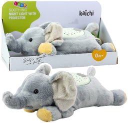 LeanToys Słonik Pluszowy Usypiająca Przytulanka Projektor Dźwięki Szum
