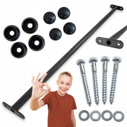 4iQ Group Drążek Metalowy na Plac zabaw Antracytowy Długi 125 cm do podciągania