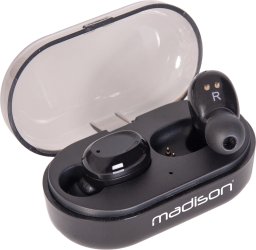 Słuchawki Madison Słuchawki dokanałowe bluetooth ETWS150-BK one size