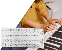 KB Naklejki na klawisze do pianina/keyboardu one size