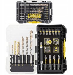 Stanley Zestaw 19 szt. końcówek udarowych 1/4" + wiertła do muru (STA88552-XJ)