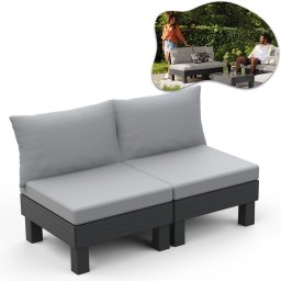 Keter Darza dwuosobowa kanapa Elements 2 Seater szary/kolor szary 8711245158037