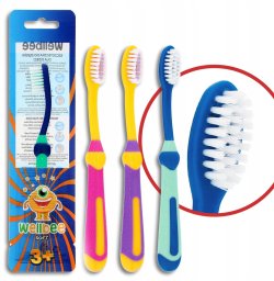 WELLBEE Szczoteczka dla dzieci KIDS(3+) Soft - mix kolorów 1szt