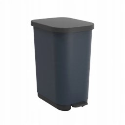 Kosz na śmieci Rotho kosz na śmieci z pedałem RIBO srebrny 35L