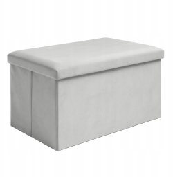 Ruhhy Pufa welurowa szara 60x30x30 cm 25994