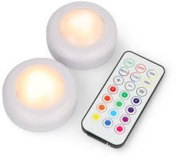 BambuLab Zestaw lampek LED RGBW z pilotem - KC007 - 16 kolorów - 62,2x27,6mm - 2szt. - Bambu Lab}