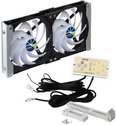 Titan Titan TTC-SC20(C)V2+ Kühlschrank-Doppellüfter 140x25mm IP55, Timer Gleichrichter
