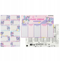 Starpak PLAN LEKCJI NAKLEJKI NA ZESZ STK UNICORN PUD1/24
