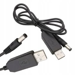 Rosfix KABEL PRZETWORNICA USB DC 5,5X2,1MM 5V-9V STEP UP 1A 100CM ROSFIX